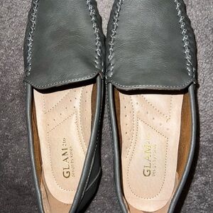 Faux leather Gray Women's Loafers